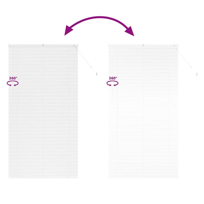 Casa si Gradina - Textile si covoare - Rulouri si jaluzele - Jaluzea pentru Fereastra cu perdele Altele Manual Alb 120 x 220 cm Aluminiu - Infinity.ro