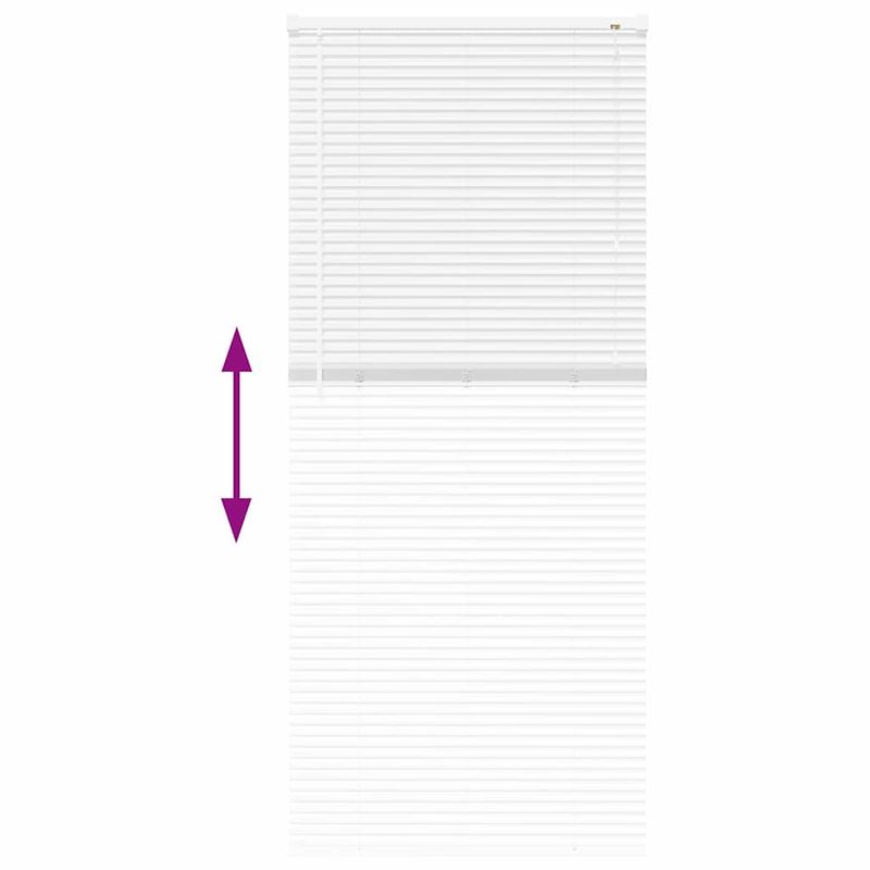 Casa si Gradina - Textile si covoare - Rulouri si jaluzele - Jaluzea pentru Fereastra cu perdele Altele Manual Alb 80 x 175 cm Aluminiu - Infinity.ro