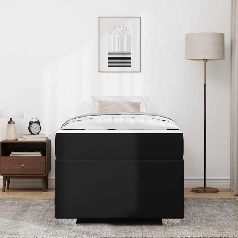 Casa si Gradina - Mobilier - Paturi si accesorii - Paturi - Cadru de pat Altele Negru 90 x 200 cm Piele artificiala - Infinity.ro