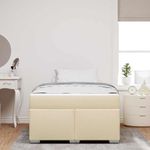 Casa si Gradina - Mobilier - Paturi si accesorii - Paturi - Cadru de pat Altele Crem 120 x 190 cm tesatura - Infinity.ro