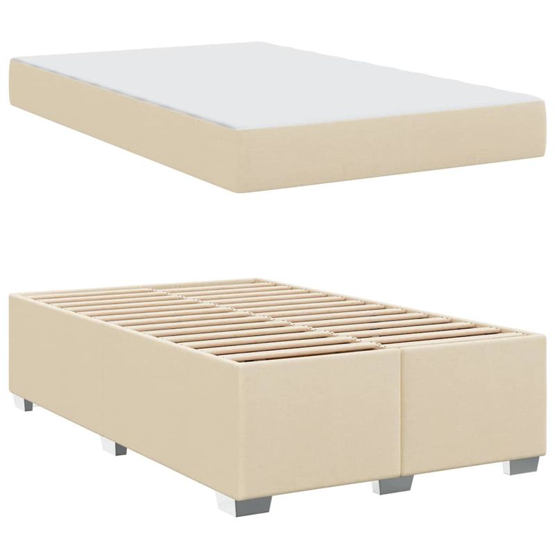Casa si Gradina - Mobilier - Paturi si accesorii - Paturi - Cadru de pat Altele Crem 120 x 190 cm tesatura - Infinity.ro