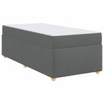 Casa si Gradina - Mobilier - Paturi si accesorii - Paturi - Cadru de pat cu saltea Altele Gri inchis 90 x 190 cm tesatura - Infinity.ro