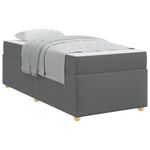Casa si Gradina - Mobilier - Paturi si accesorii - Paturi - Cadru de pat cu saltea Altele Gri inchis 90 x 190 cm tesatura - Infinity.ro