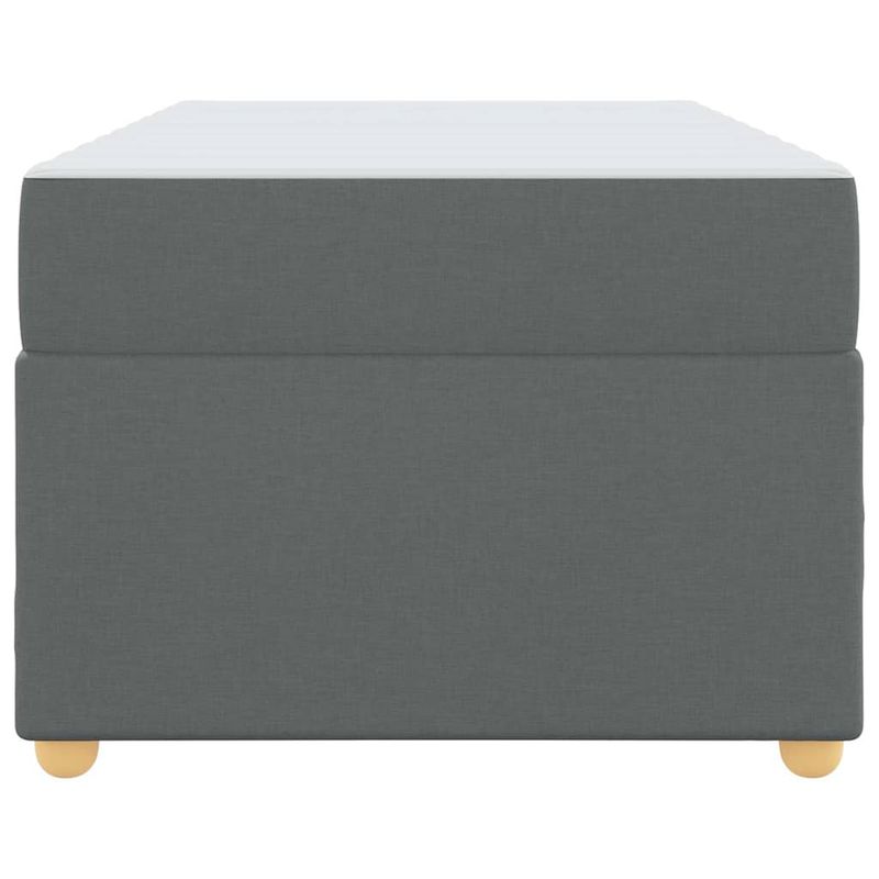 Casa si Gradina - Mobilier - Paturi si accesorii - Paturi - Cadru de pat cu saltea Altele Gri inchis 90 x 190 cm tesatura - Infinity.ro