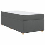 Casa si Gradina - Mobilier - Paturi si accesorii - Paturi - Cadru de pat cu saltea Altele Gri inchis 90 x 190 cm tesatura - Infinity.ro