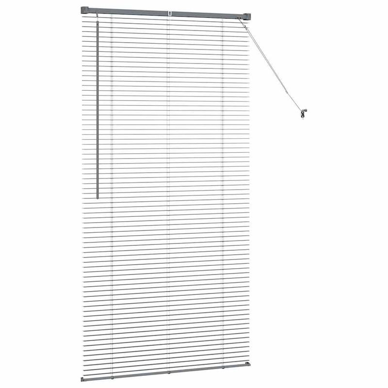 Casa si Gradina - Textile si covoare - Rulouri si jaluzele - Jaluzea pentru Fereastra Gri inchis 85 x 175 cm Aluminiu - Infinity.ro