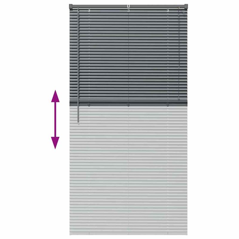 Casa si Gradina - Textile si covoare - Rulouri si jaluzele - Jaluzea pentru Fereastra Gri inchis 85 x 175 cm Aluminiu - Infinity.ro