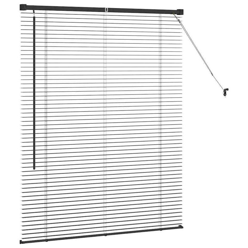 Casa si Gradina - Textile si covoare - Rulouri si jaluzele - Jaluzea pentru Fereastra cu perdele Altele Manual Negru 100 x 130 cm Aluminiu - Infinity.ro