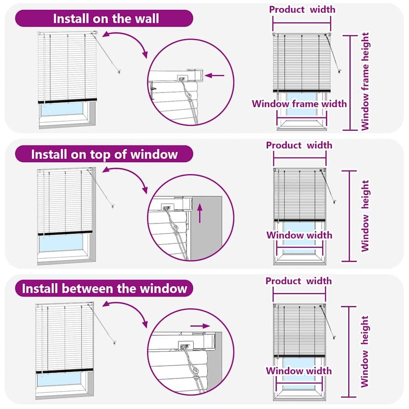 Casa si Gradina - Textile si covoare - Rulouri si jaluzele - Jaluzea pentru Fereastra cu perdele Altele Manual Negru 100 x 130 cm Aluminiu - Infinity.ro