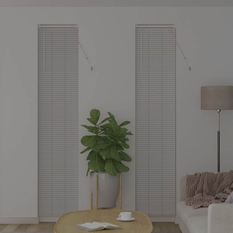 Casa si Gradina - Textile si covoare - Rulouri si jaluzele - Jaluzea pentru Fereastra cu perdele Altele Manual Alb 80 x 130 cm Aluminiu - Infinity.ro