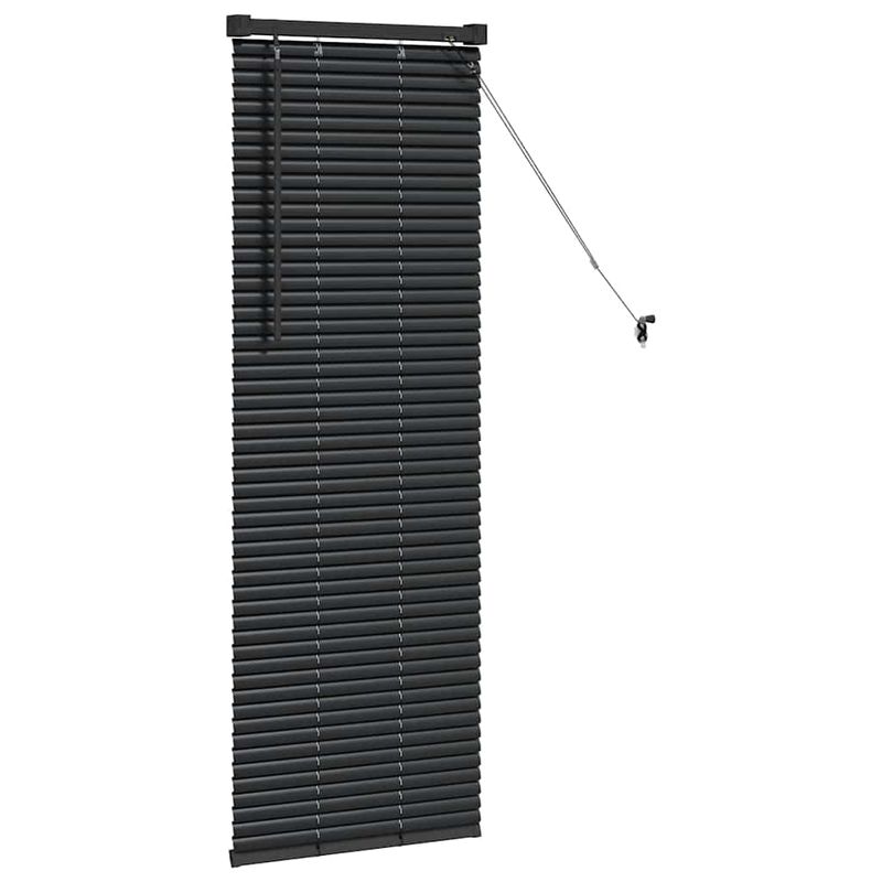 Casa si Gradina - Textile si covoare - Rulouri si jaluzele - Jaluzea pentru Fereastra cu perdele Altele Manual Negru 80 x 130 cm Aluminiu - Infinity.ro