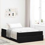 Casa si Gradina - Mobilier - Paturi si accesorii - Paturi - Cadru de pat cu depozitare Negru 120 x 200 cm Catifea - Infinity.ro