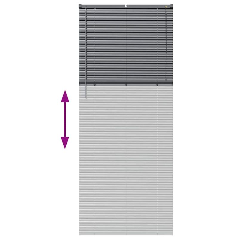 Casa si Gradina - Textile si covoare - Rulouri si jaluzele - Jaluzea pentru Fereastra Gri inchis 80 x 130 cm Aluminiu - Infinity.ro