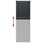 Casa si Gradina - Textile si covoare - Rulouri si jaluzele - Jaluzea pentru Fereastra cu perdele Altele Manual Negru 80 x 130 cm Aluminiu - Infinity.ro