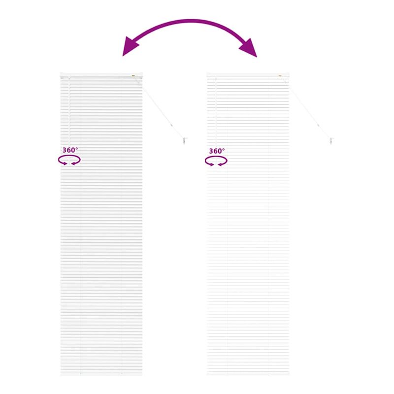 Casa si Gradina - Textile si covoare - Rulouri si jaluzele - Jaluzea pentru Fereastra cu perdele Altele Manual Alb 80 x 130 cm Aluminiu - Infinity.ro