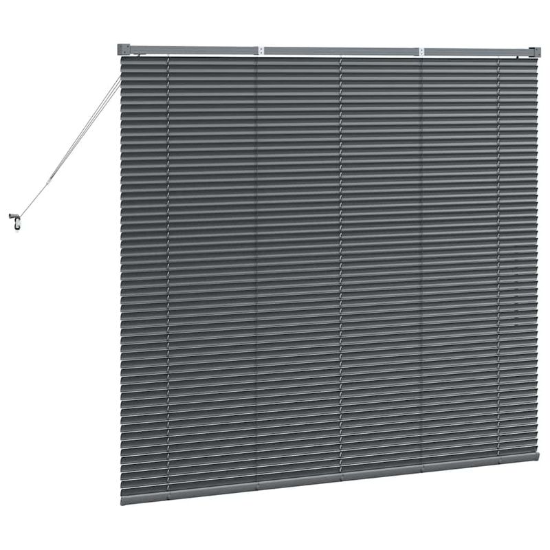 Casa si Gradina - Textile si covoare - Rulouri si jaluzele - Jaluzea pentru Fereastra Gri inchis 80 x 130 cm Aluminiu - Infinity.ro