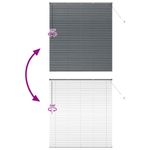 Casa si Gradina - Textile si covoare - Rulouri si jaluzele - Jaluzea pentru Fereastra Gri inchis 80 x 130 cm Aluminiu - Infinity.ro