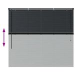 Casa si Gradina - Textile si covoare - Rulouri si jaluzele - Jaluzea pentru Fereastra cu perdele Altele Manual Negru 80 x 130 cm Aluminiu - Infinity.ro