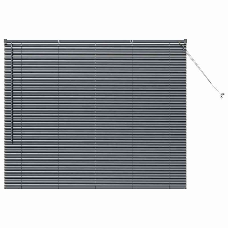 Casa si Gradina - Textile si covoare - Rulouri si jaluzele - Jaluzea pentru Fereastra Gri inchis 80 x 130 cm Aluminiu - Infinity.ro