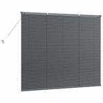Casa si Gradina - Textile si covoare - Rulouri si jaluzele - Jaluzea pentru Fereastra Gri inchis 80 x 130 cm Aluminiu - Infinity.ro