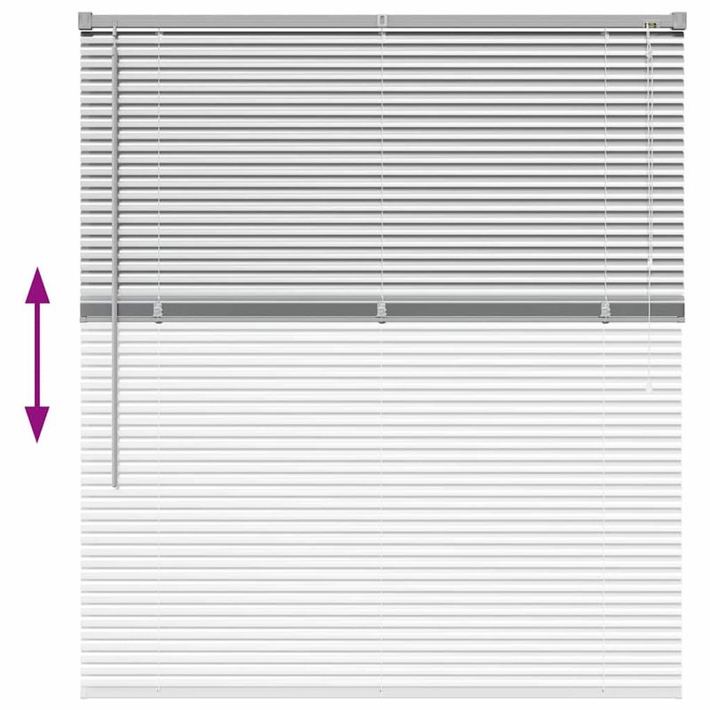 Casa si Gradina - Textile si covoare - Rulouri si jaluzele - Jaluzea pentru Fereastra Argintiu 80 x 130 cm Aluminiu - Infinity.ro