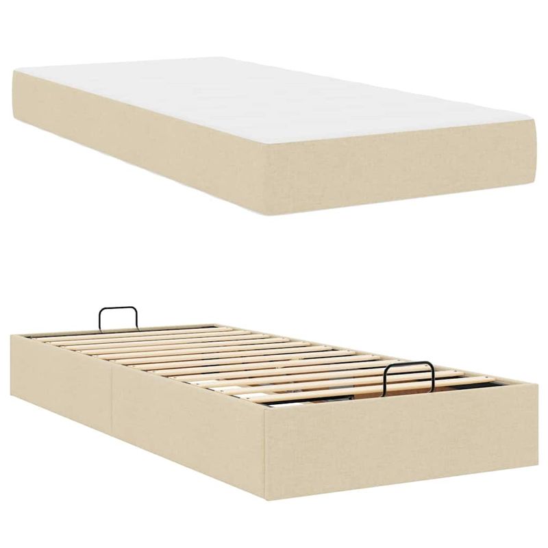 Casa si Gradina - Mobilier - Paturi si accesorii - Paturi - Cadru de pat Crem 100 x 200 cm tesatura - Infinity.ro
