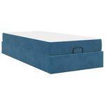 Casa si Gradina - Mobilier - Paturi si accesorii - Paturi - Cadru de pat cu depozitare albastru 90 x 190 cm Catifea - Infinity.ro