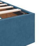 Casa si Gradina - Mobilier - Paturi si accesorii - Paturi - Cadru de pat cu depozitare albastru 90 x 190 cm Catifea - Infinity.ro