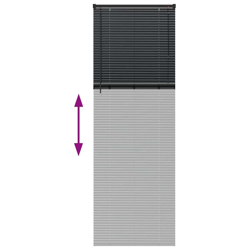 Casa si Gradina - Textile si covoare - Rulouri si jaluzele - Jaluzea pentru Fereastra cu perdele Altele Manual Negru 80 x 130 cm Aluminiu - Infinity.ro