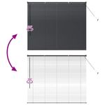 Casa si Gradina - Textile si covoare - Rulouri si jaluzele - Jaluzea pentru Fereastra cu perdele Altele Manual Negru 80 x 130 cm Aluminiu - Infinity.ro