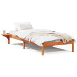 Casa si Gradina - Mobilier - Paturi si accesorii - Paturi - Cadru de pat cu mese laterale Maro 80 x 200 cm Maroniu cerat - Infinity.ro
