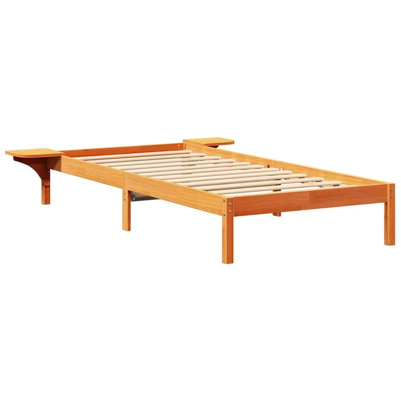 Casa si Gradina - Mobilier - Paturi si accesorii - Paturi - Cadru de pat cu mese laterale Maro 80 x 200 cm Maroniu cerat - Infinity.ro