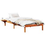 Casa si Gradina - Mobilier - Paturi si accesorii - Paturi - Cadru de pat cu mese laterale Maro 80 x 200 cm Maroniu cerat - Infinity.ro