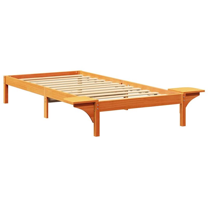 Casa si Gradina - Mobilier - Paturi si accesorii - Paturi - Cadru de pat cu mese laterale Maro 80 x 200 cm Maroniu cerat - Infinity.ro