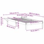 Casa si Gradina - Mobilier - Paturi si accesorii - Paturi - Cadru de pat cu mese laterale Maro 80 x 200 cm Maroniu cerat - Infinity.ro