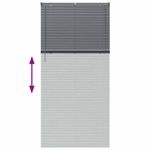 Casa si Gradina - Textile si covoare - Rulouri si jaluzele - Jaluzea pentru Fereastra Gri inchis 100 x 220 cm Aluminiu - Infinity.ro