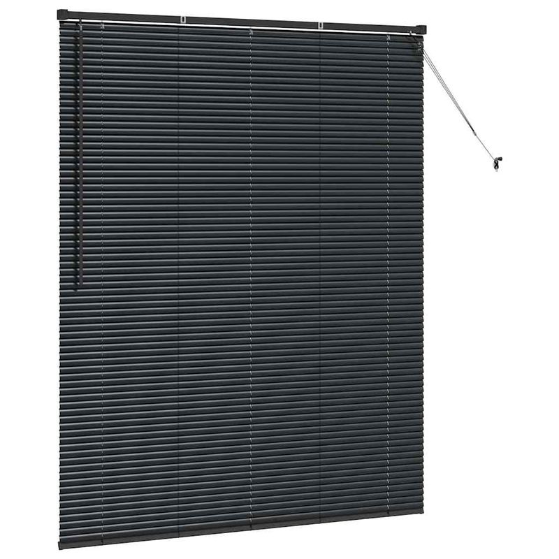 Casa si Gradina - Textile si covoare - Rulouri si jaluzele - Jaluzea pentru Fereastra cu perdele Altele Manual Negru 140 x 175 cm Aluminiu - Infinity.ro