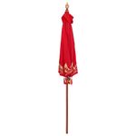 Casa si Gradina - Gradina si terasa - Umbrele si pavilioane - Umbrele - Umbrela de soare Altele Manual Rosu x 250 cm Bumbac si lemn - Infinity.ro