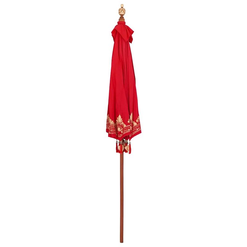 Casa si Gradina - Gradina si terasa - Umbrele si pavilioane - Umbrele - Umbrela de soare Altele Manual Rosu x 250 cm Bumbac si lemn - Infinity.ro