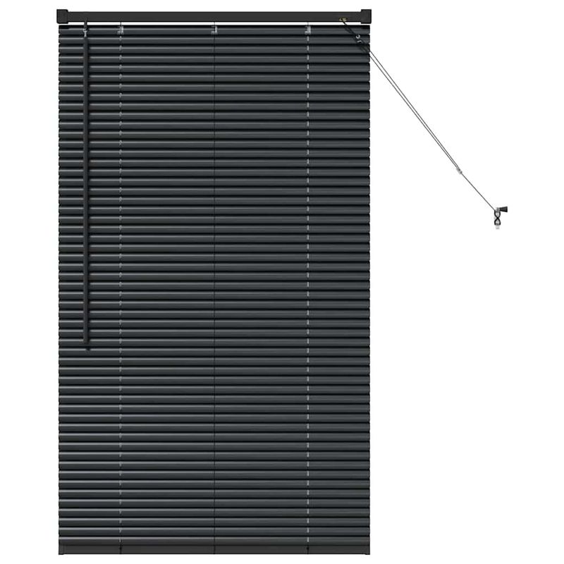 Casa si Gradina - Textile si covoare - Rulouri si jaluzele - Jaluzea pentru Fereastra cu perdele Altele Manual Negru 80 x 130 cm Aluminiu - Infinity.ro