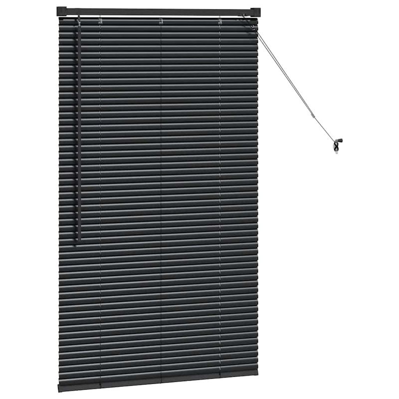 Casa si Gradina - Textile si covoare - Rulouri si jaluzele - Jaluzea pentru Fereastra cu perdele Altele Manual Negru 80 x 130 cm Aluminiu - Infinity.ro