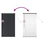 Casa si Gradina - Textile si covoare - Rulouri si jaluzele - Jaluzea pentru Fereastra cu perdele Altele Manual Negru 80 x 130 cm Aluminiu - Infinity.ro