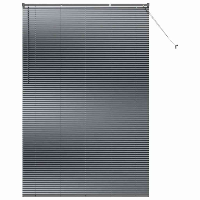 Casa si Gradina - Textile si covoare - Rulouri si jaluzele - Jaluzea pentru Fereastra Gri inchis 140 x 220 cm Aluminiu - Infinity.ro