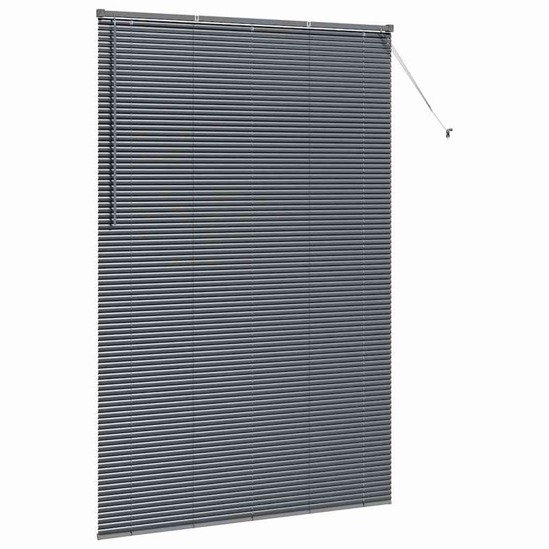 Casa si Gradina - Textile si covoare - Rulouri si jaluzele - Jaluzea pentru Fereastra Gri inchis 140 x 220 cm Aluminiu - Infinity.ro