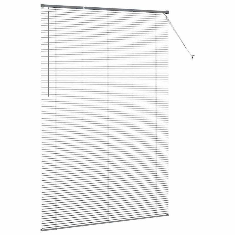 Casa si Gradina - Textile si covoare - Rulouri si jaluzele - Jaluzea pentru Fereastra Gri inchis 140 x 220 cm Aluminiu - Infinity.ro
