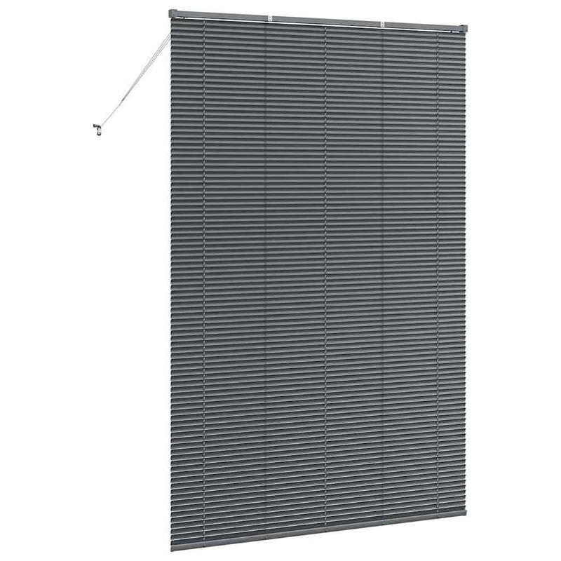 Casa si Gradina - Textile si covoare - Rulouri si jaluzele - Jaluzea pentru Fereastra Gri inchis 140 x 220 cm Aluminiu - Infinity.ro