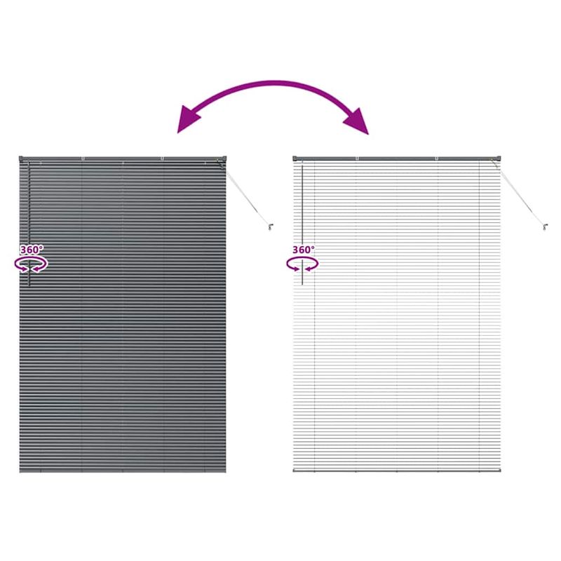 Casa si Gradina - Textile si covoare - Rulouri si jaluzele - Jaluzea pentru Fereastra Gri inchis 140 x 220 cm Aluminiu - Infinity.ro
