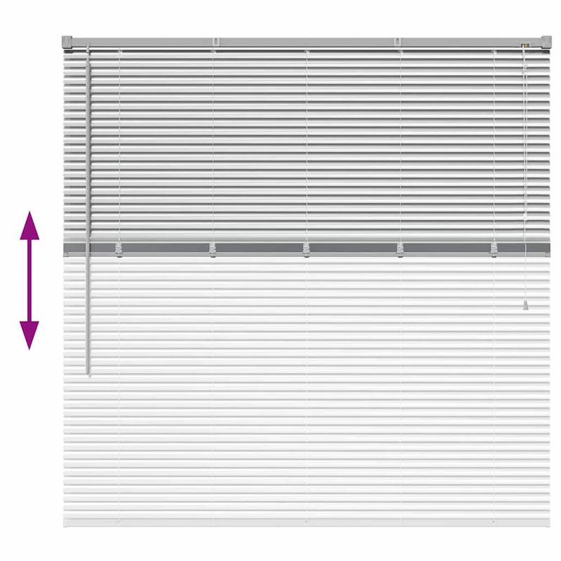 Casa si Gradina - Textile si covoare - Rulouri si jaluzele - Jaluzea pentru Fereastra Argintiu 80 x 130 cm Aluminiu - Infinity.ro