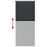 Casa si Gradina - Textile si covoare - Rulouri si jaluzele - Jaluzea pentru Fereastra cu perdele Altele Manual Negru 80 x 130 cm Aluminiu - Infinity.ro