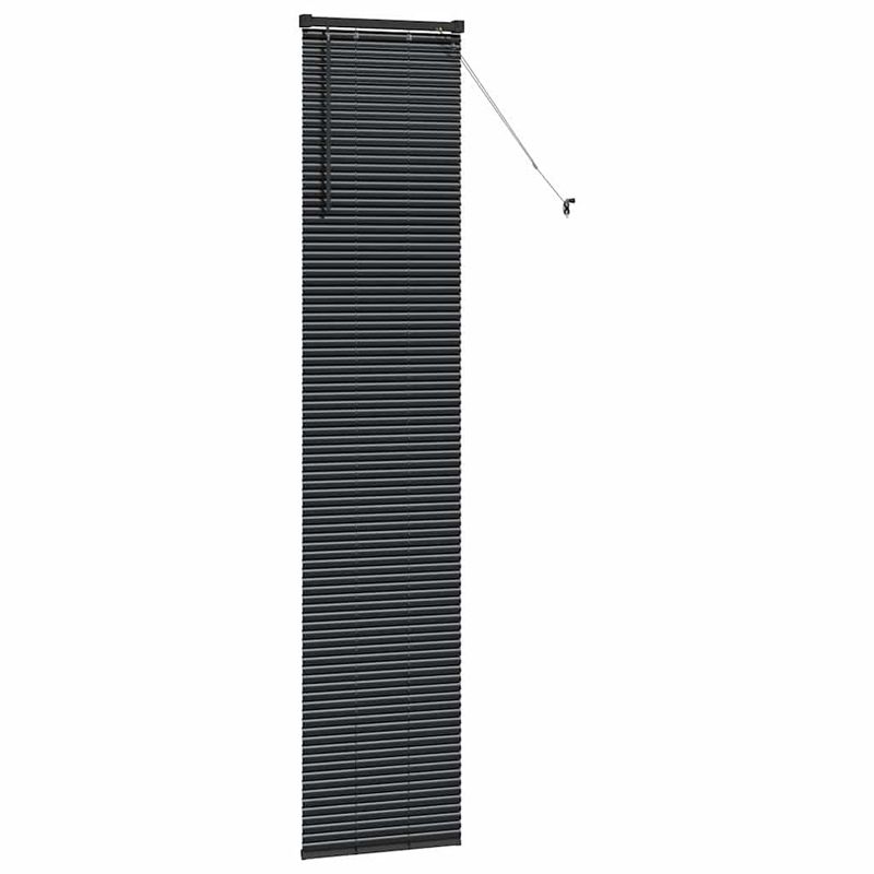 Casa si Gradina - Textile si covoare - Rulouri si jaluzele - Jaluzea pentru Fereastra cu perdele Altele Manual Negru 40 x 220 cm Aluminiu - Infinity.ro